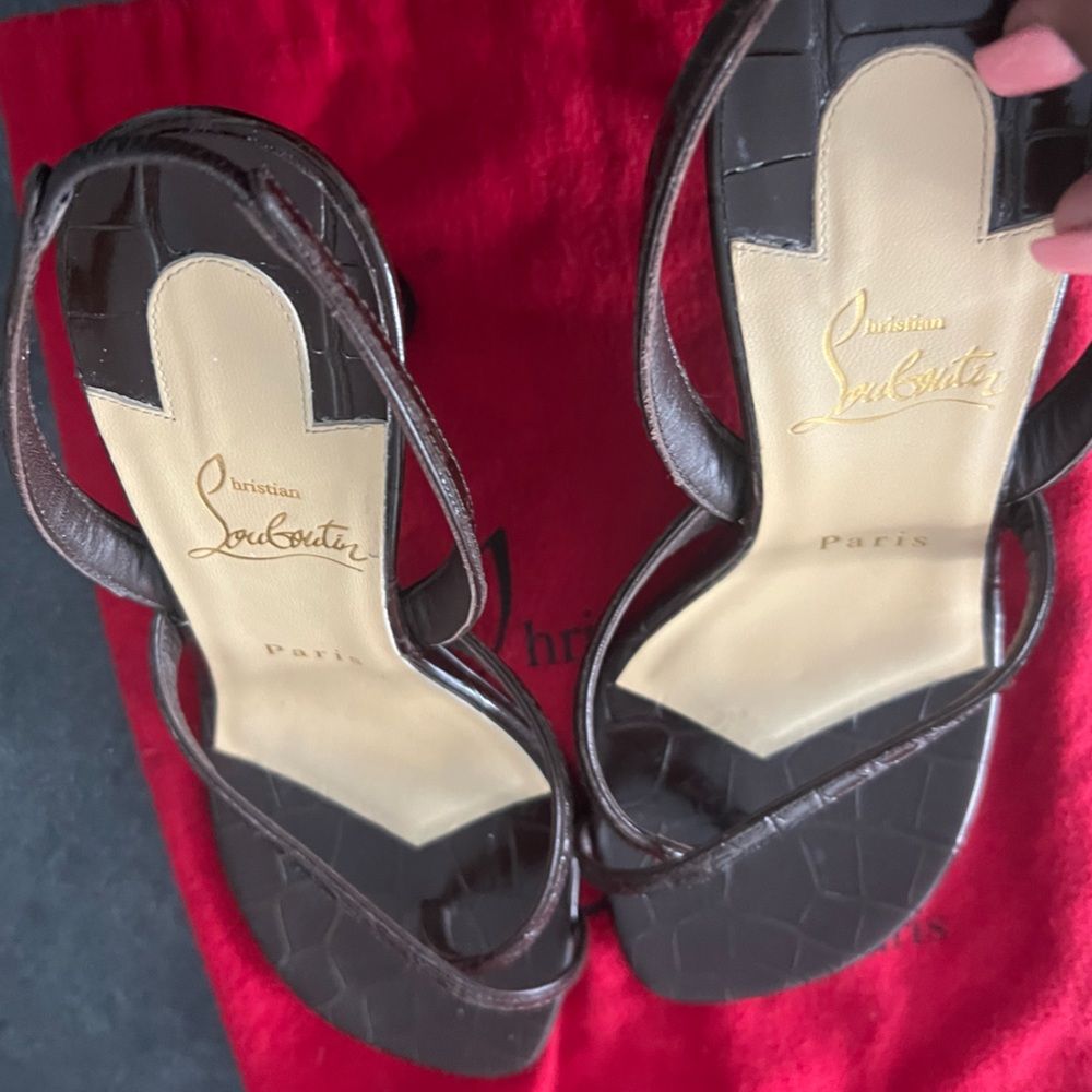 Brown Christian Louboutin Sandals
